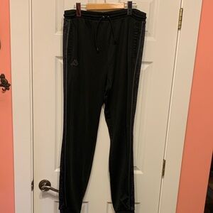 Kappa Men’s Black Track Pants Drawstring Waist